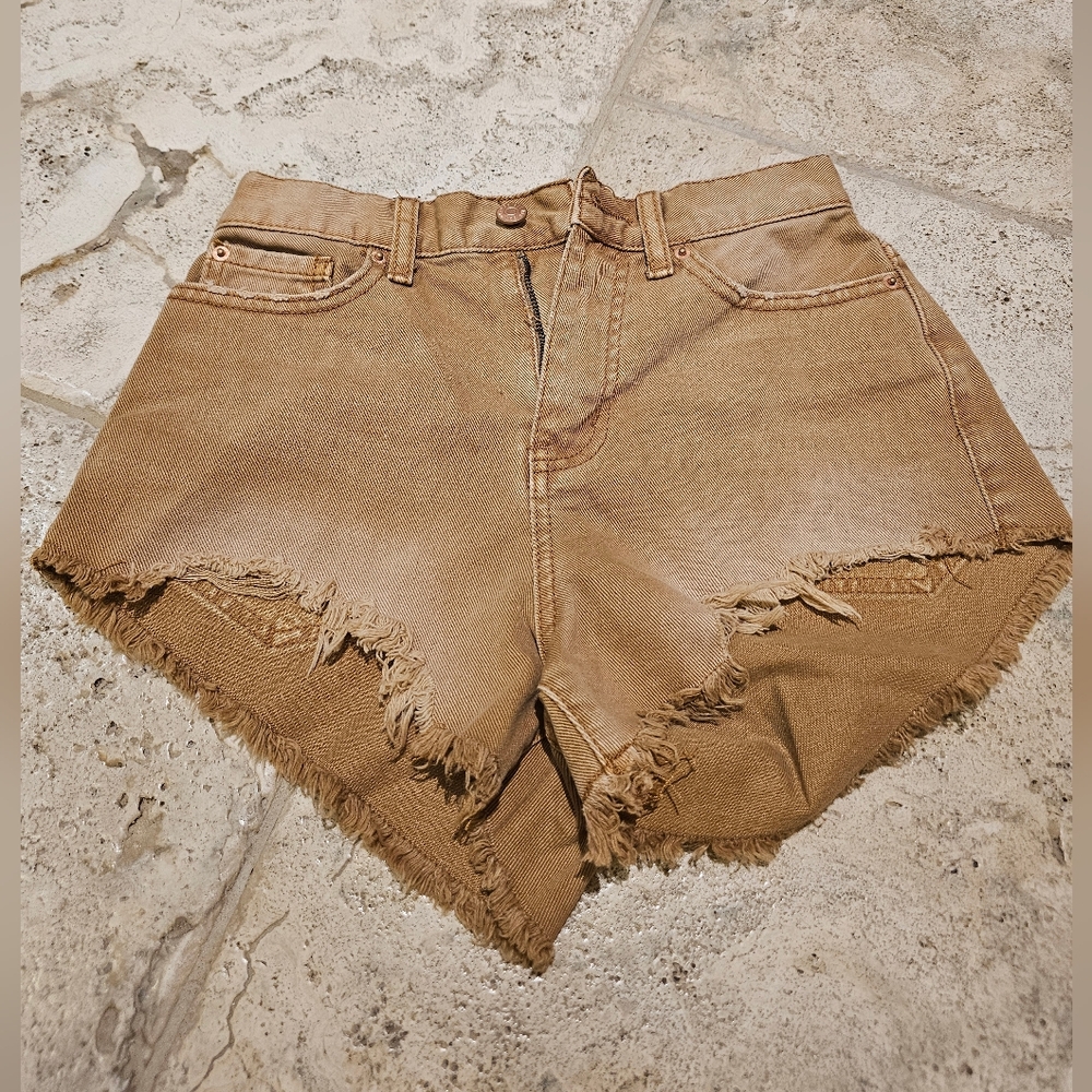 BDG Size 24 Brown Denim Cheek Shorts